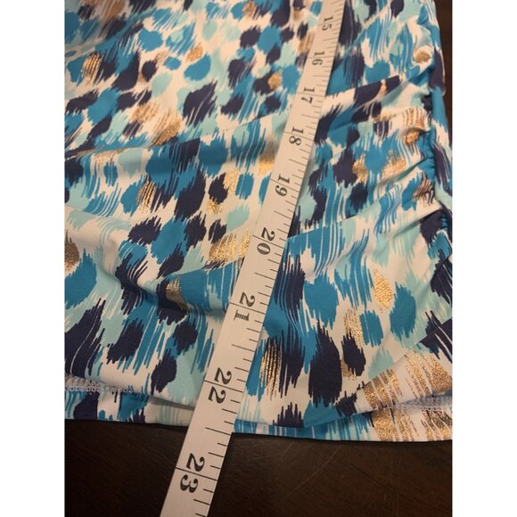 La Blanca Ruffle Metallic Swim Tankini Top Size M - Picture 7 of 7